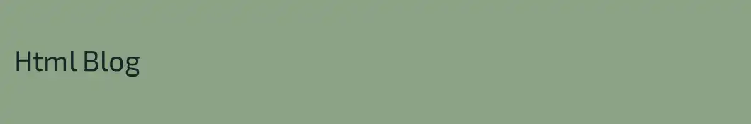 Html Blog